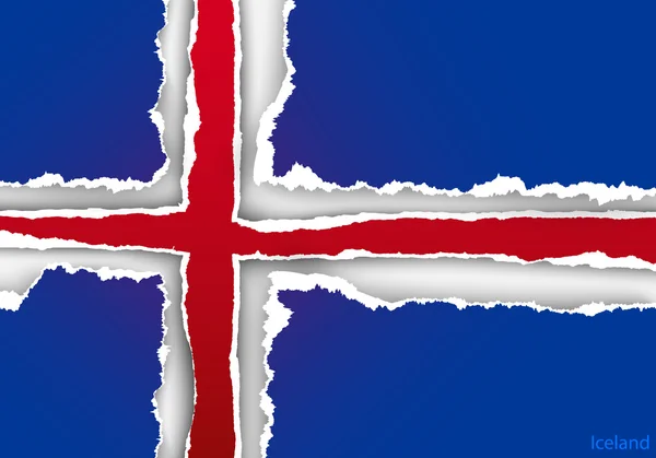 İzlanda'daki bayrak — Stok Vektör