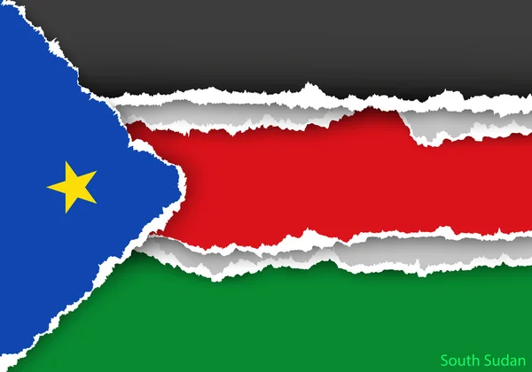 Bandera de South Sudan — Archivo Imágenes Vectoriales