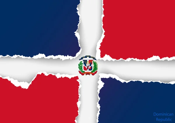 Bandera de República Dominicana — Vector de stock