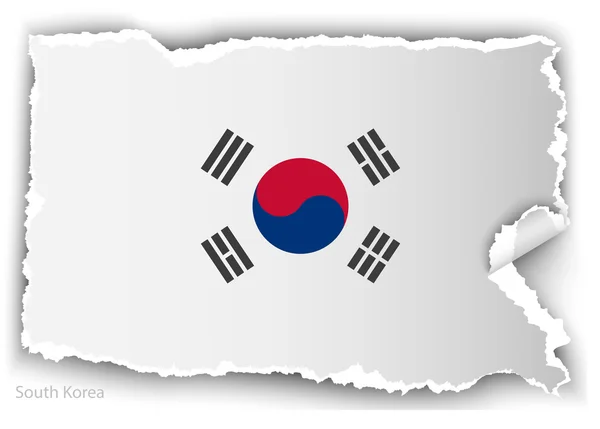 Návrh vlajka Jižní Koreje — Stockový vektor
