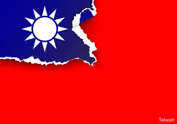 台湾の国旗をデザイン — ストックベクタ