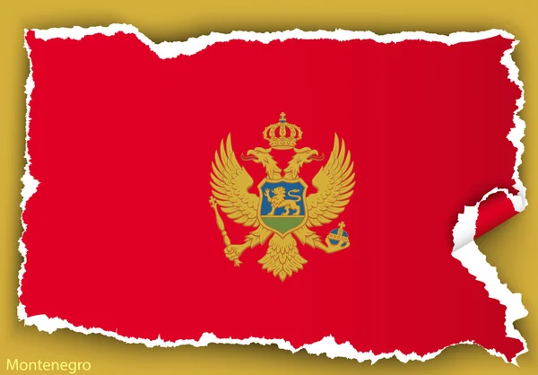 Design flag of Montenegro — Stock Vector