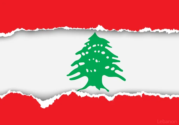 Drapeau design du Liban — Image vectorielle