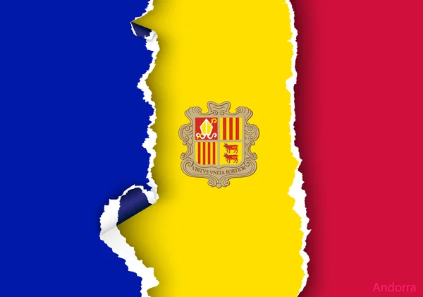 Bandera de Andorra — Vector de stock