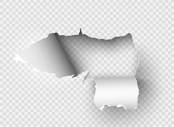 Zerrissenes Loch in zerrissenem Papier auf Hintergrund — Stockvektor