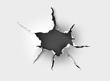 Arka planda yırtık kağıt yırtılmış delik