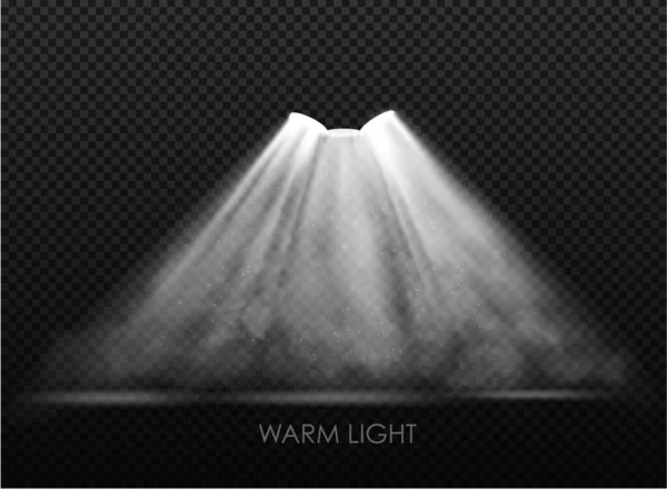 Set di lampadine calde su sfondo trasparente — Vettoriale Stock