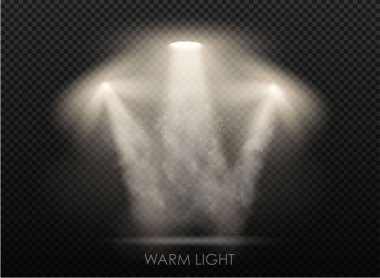 saydam bir arka plan üzerinde ampul sıcak ışık kümesi