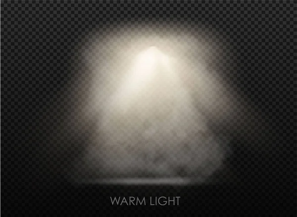 Warm light set of bulb on a transparent background — Stock Vector