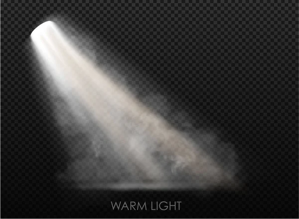 Warm light set of bulb on a transparent background — Stock Vector