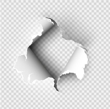 Arka planda yırtık kağıt yırtılmış delik