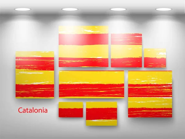 Pintura Bandeira Galeria Ilustração Vetorial — Vetor de Stock