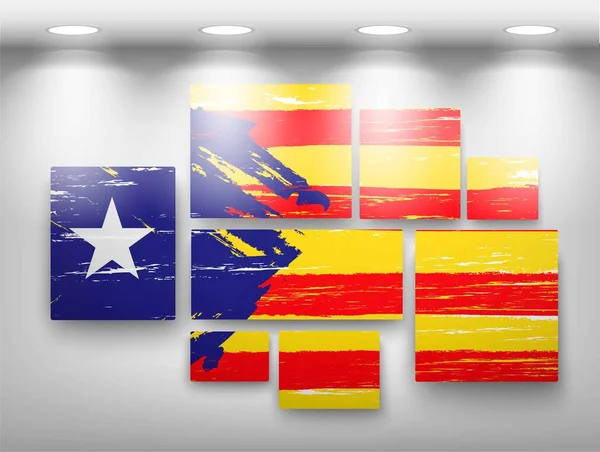 Pintura Bandera Galería Ilustración Vectorial — Vector de stock