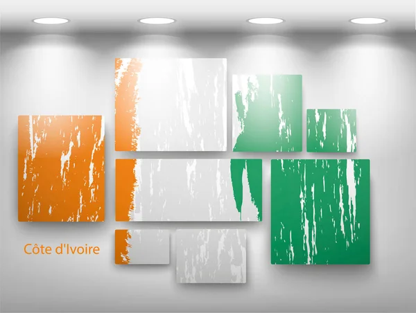 Flag Paint Gallery Vector Illustration — Stock Vector