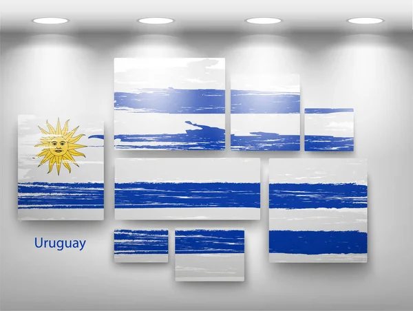 Pintura Bandera Galería Ilustración Vectorial — Archivo Imágenes Vectoriales