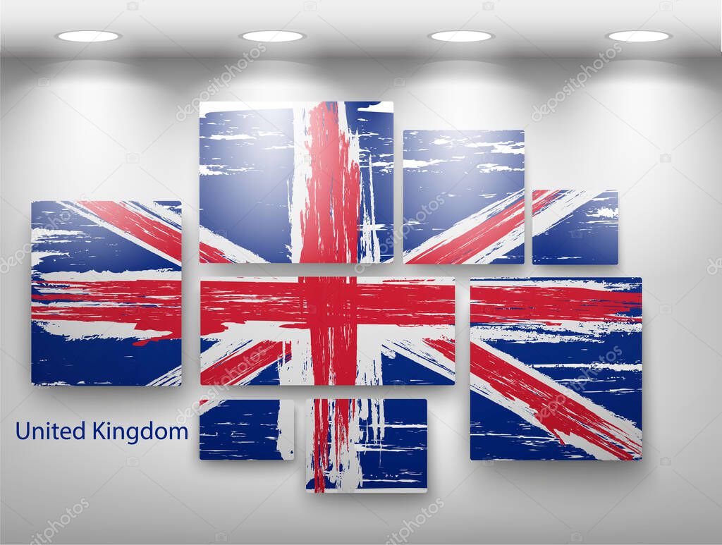 flag paint in gallery. Vector illustration
