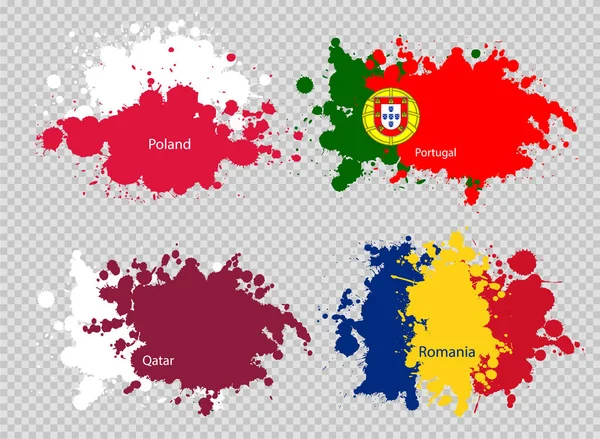 Малювати Пляму Прапора Векторні Ілюстрації — стоковий вектор