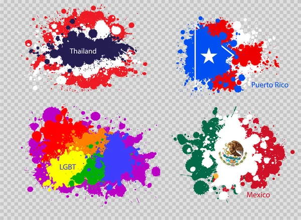 Pintar Local Bandeira Ilustração Vetorial —  Vetores de Stock