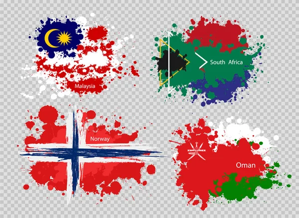 Pintura Punto Bandera Ilustración Vectorial — Archivo Imágenes Vectoriales