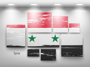 Şeffaf arkaplanda bayrak lekesi var. Vektör illüstrasyonu