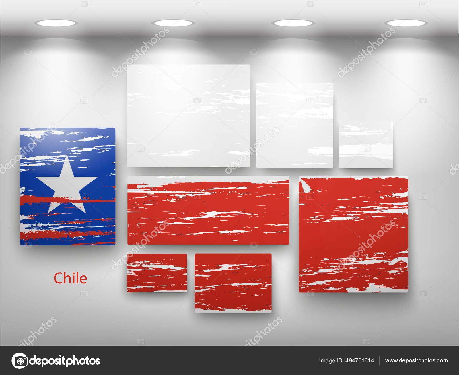 Paint Spot Flag Transparent Background Vector Illustration Stock Vector