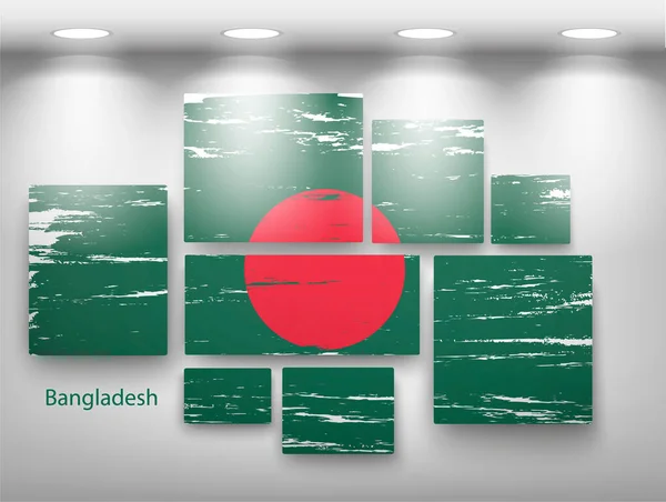 Farbfleck Der Flagge Transparentem Hintergrund Vektorillustration — Stockvektor