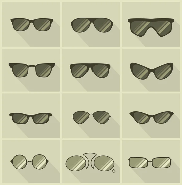 Conjunto de gafas vectoriales en estilo vintage — Archivo Imágenes Vectoriales