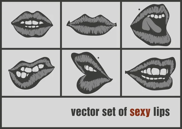 Lèvres en papier foncé — Image vectorielle
