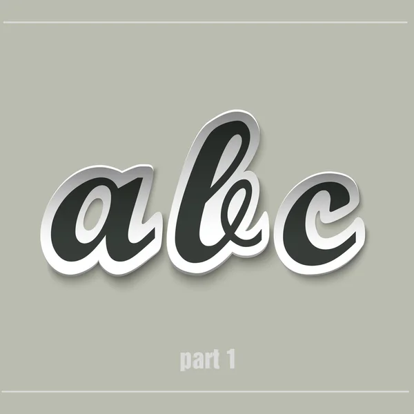 Papier hoofdletter alfabet met schaduwen — Stockvector