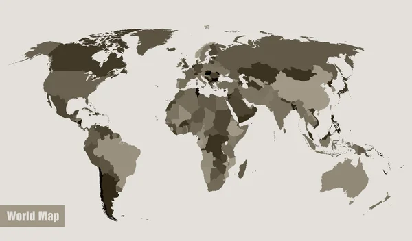 世界の国で割った値のマップ — ストックベクタ