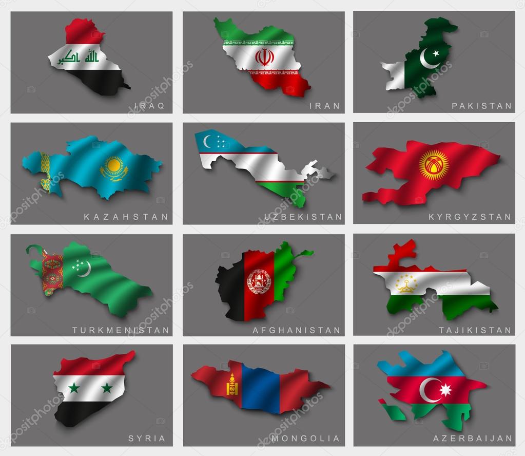 Flags in the form of states
