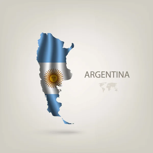 Flagga Argentina som ett land — Stock vektor