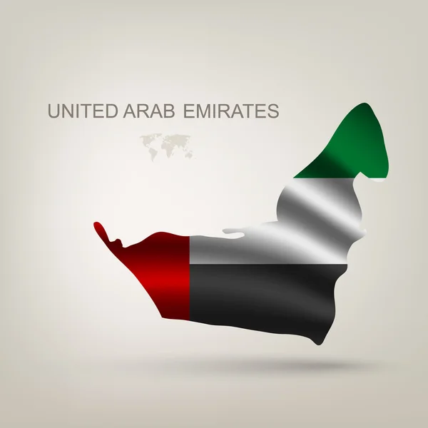 Flag Arab Emirates in a country — Stock Vector