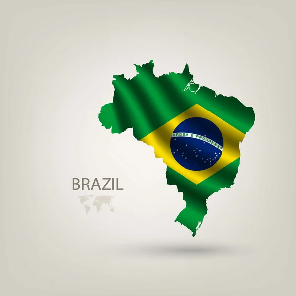 Flaga Brazylii jako kraju — Wektor stockowy