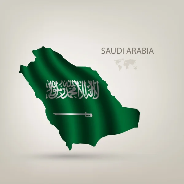 Bandera de Arabia Saudita como el país — Vector de stock