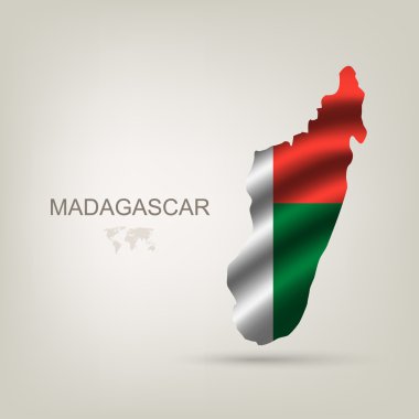Ülke olarak Madagaskar bayrağı