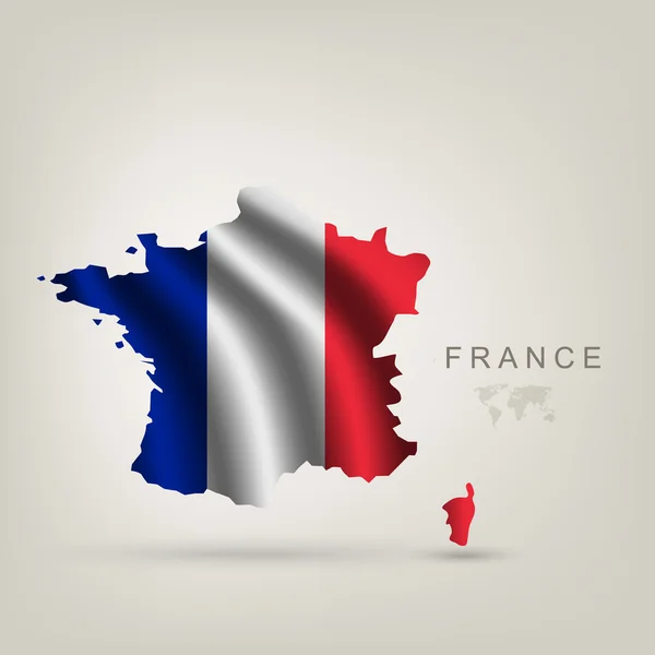 Флаг Франции как страны — стоковый вектор