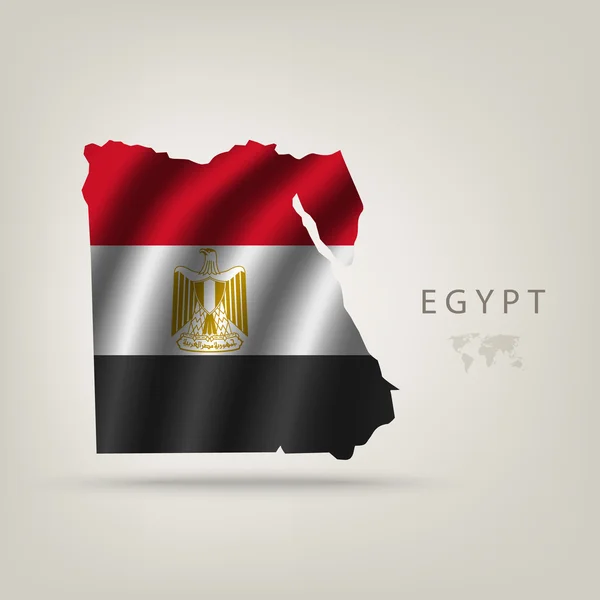 作为一个国家埃及国旗 — 图库矢量图片