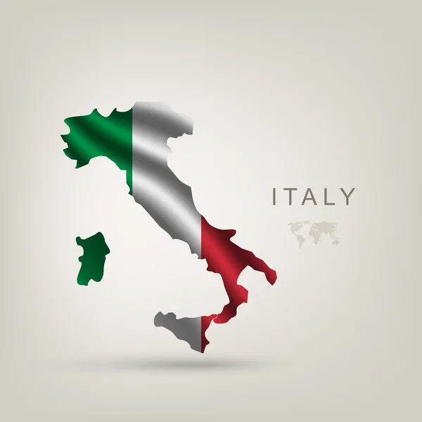 Bandeira da Itália como país — Vetor de Stock