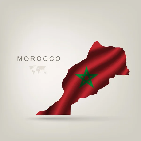 Flag of Morocco as a country — Stock Vector