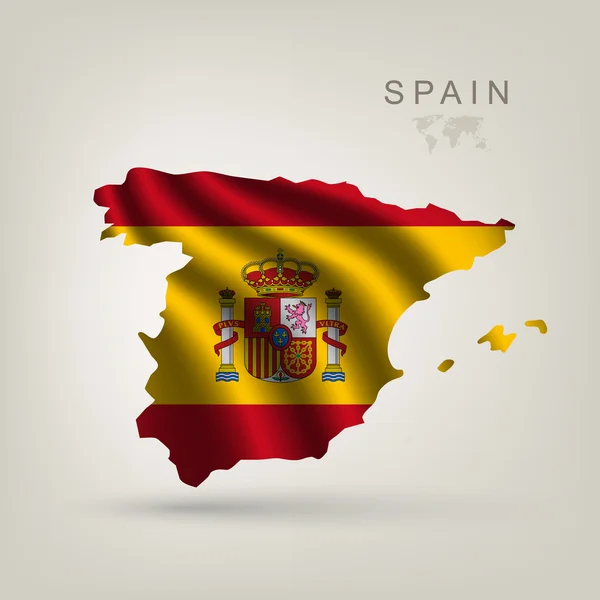 Bandeira da Espanha como país —  Vetores de Stock