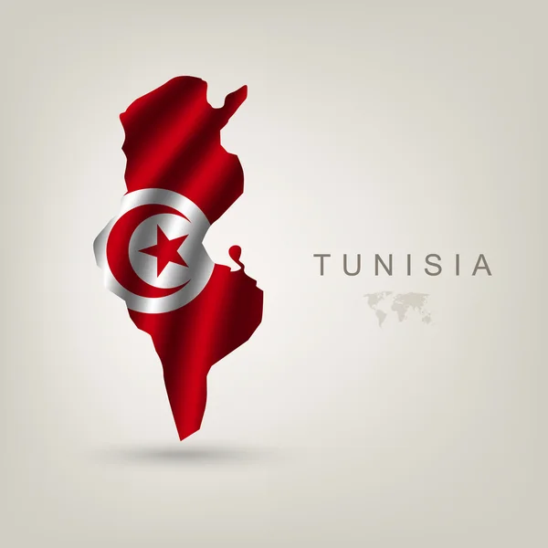 Flag of Tunisia as a country — Stock Vector