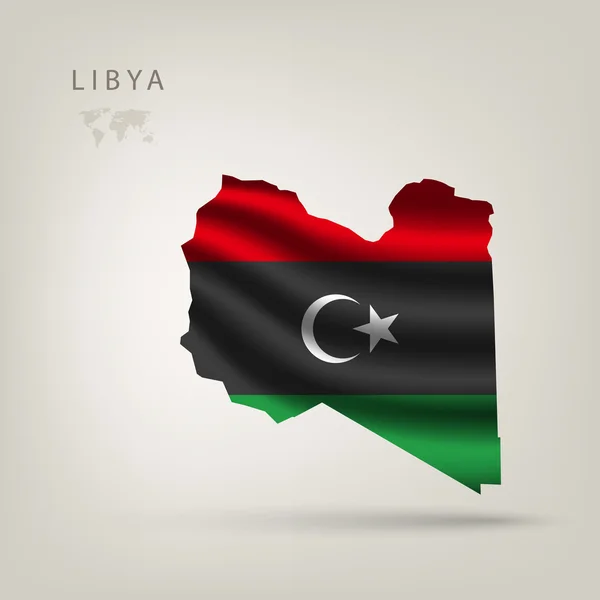 Flag of Libya as the country — Stock Vector