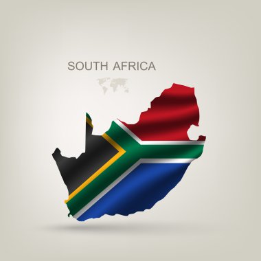 Güney Afrika Cumhuriyeti bayrağı bir ülkeye