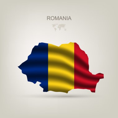 Bir ülke olarak Romanya bayrağı 