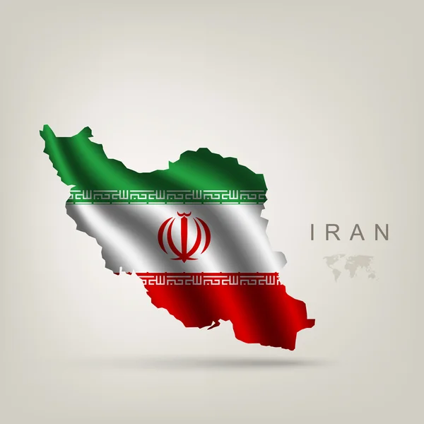 Bandiera dell'Iran come paese — Vettoriale Stock