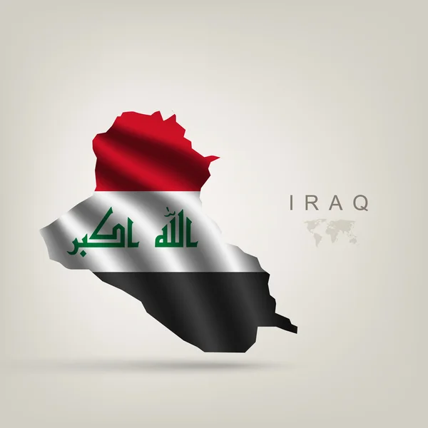 Drapeau de l'Irak en tant que pays — Image vectorielle