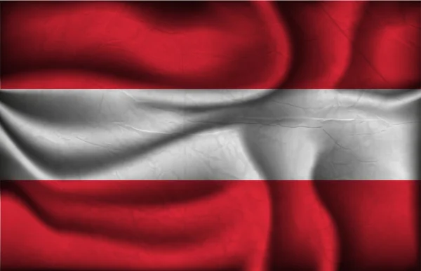 Bandiera sgualcita dell'Austria — Vettoriale Stock