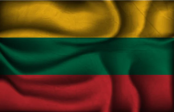 Pognieciona flaga Litwy na jasnym tle — Wektor stockowy