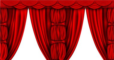 sütunları açık ve kapalı olan ipek perdeler